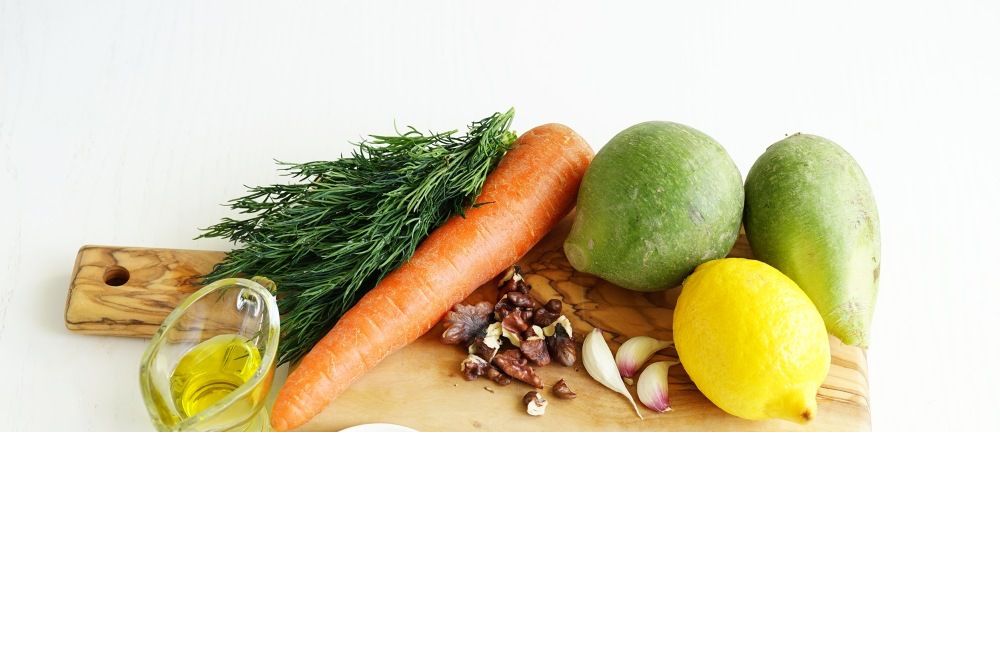 Салат из зелёной редьки