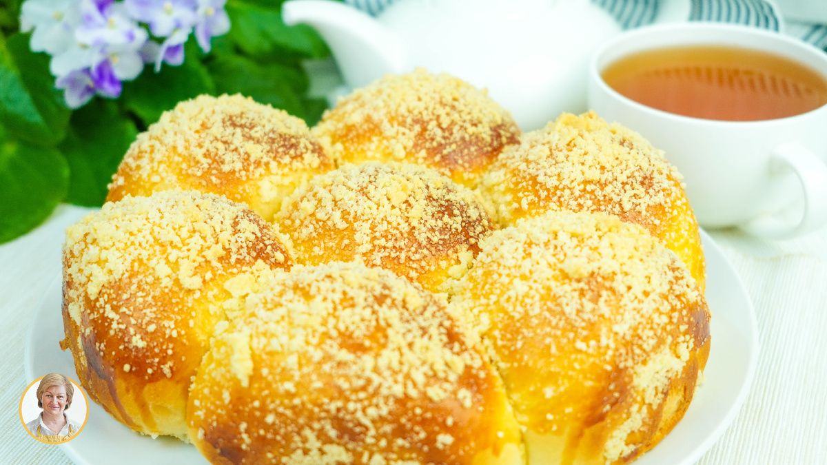 Булочка "Ромашка" со штрейзелем: Сладкое удовольствие для всей семьи