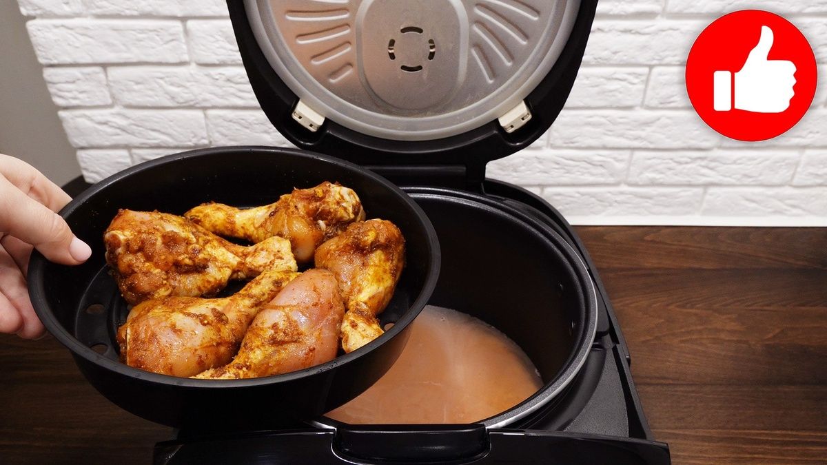 Вкусный и полезный обед: куриные голени с чечевицей в мультиварке