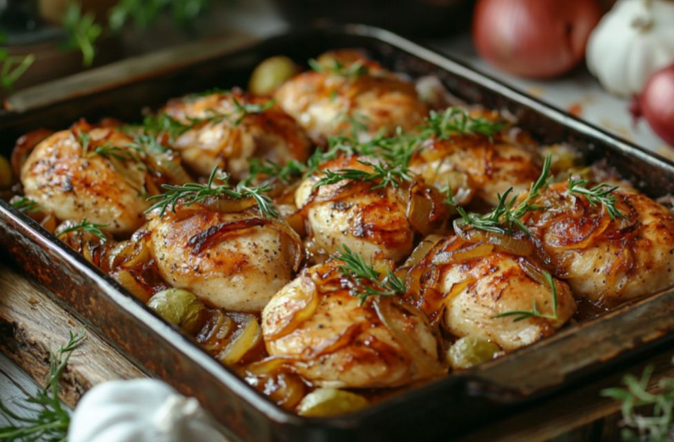 Курица, закутанная в луковый плед: простое изысканное блюдо на вашей кухне