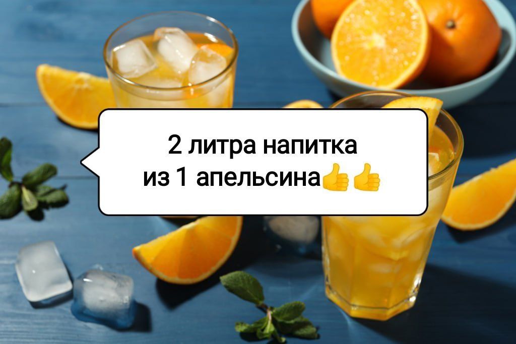 Как из одного апельсина приготовить два литра освежающего напитка