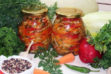 Вкусная закуска из кабачков на зиму
