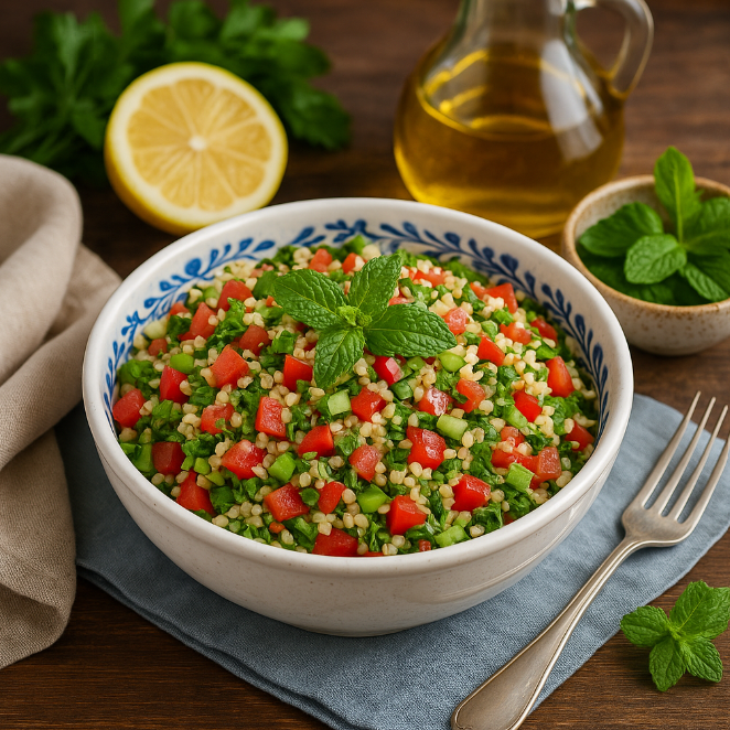 Табуле с помидорами и мятой: освежающий салат для жарких дней