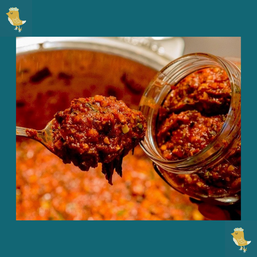 Аджика с грецкими орехами и винным уксусом