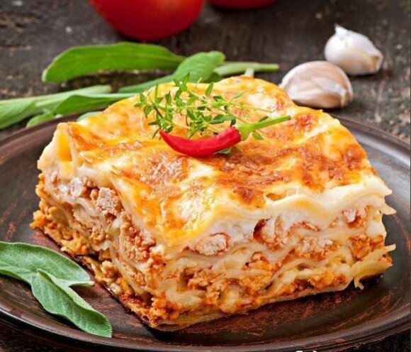 Ленивая лазанья с фаршем и овощами для быстрого ужина